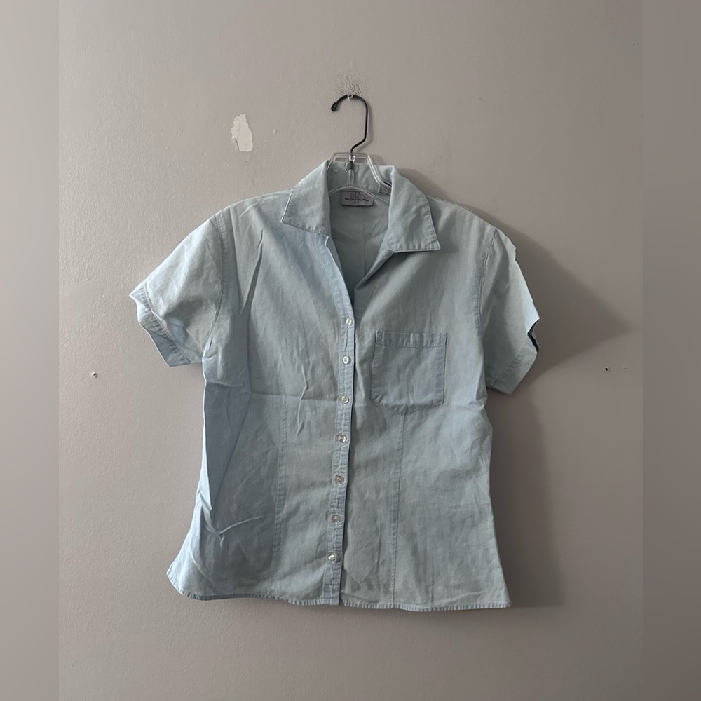 Light wash Jean Short-Sleeve Denim Jacket Vintage